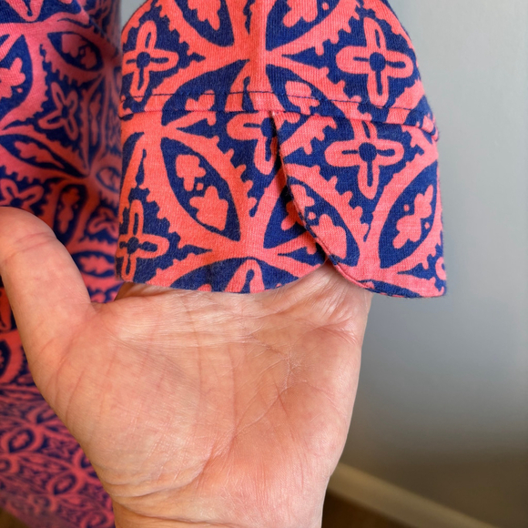 Hatley Women's 3/4 Sleeve Cotton Lucy Dress, Pink & Blue SZ M - Picture 4 of 7